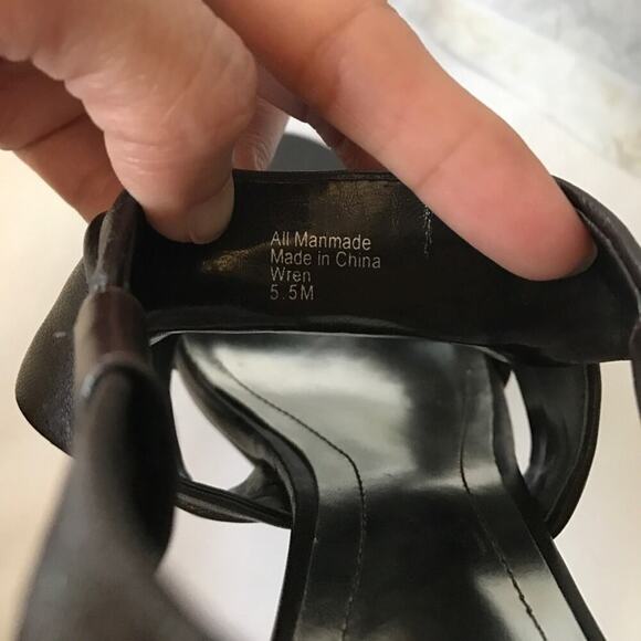 A8). Style & Co. Open Toes Wedges Dark Chocolate 5.5M - Picture 8 of 9